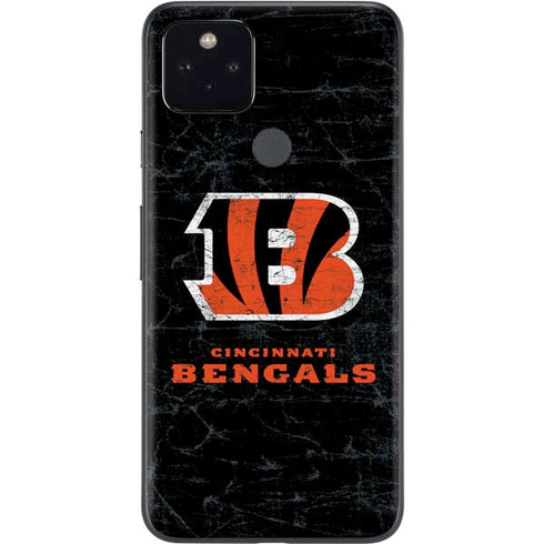 NFL Cincinnati Bengals - Distressed Google Pixel 5a Skin